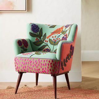 A patterned chair from Anthropologie