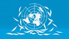 Illustration of the UN emblem shedding olive branch leaves