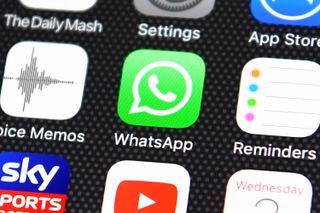 Whatsapp icon on phone screen
