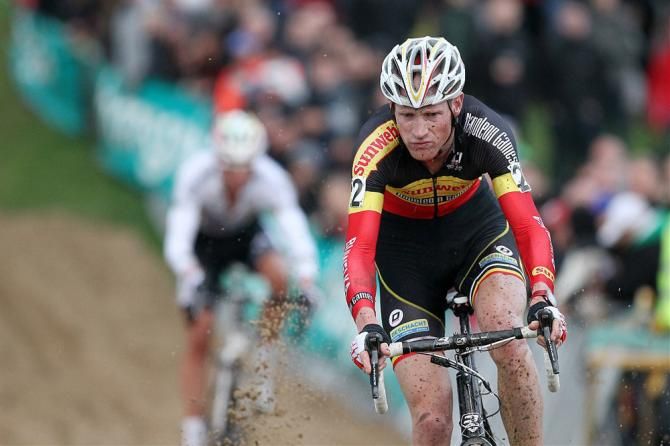 Belgian champion Klaas Vantornout (Sunweb-Napoleon Games) powers through the sand in Ruddervoorde