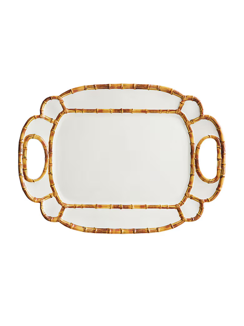 Jacqueline Bamboo Melamine Serving Tray