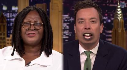 Whoopi Goldberg and Jimmy Fallon trade mouths, accents, and jokes