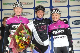 Women's podium, Tour of the Reservoir 2014 stage one
