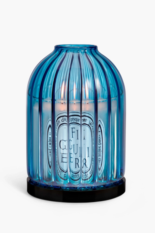 Diptyque Blue Ribbed Candle Holder for Classic Candles 