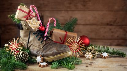 Best gifts for hikers - boot filled with gifts