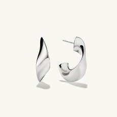 Wave Hoops : Handcrafted in Sterling Silver | Mejuri
