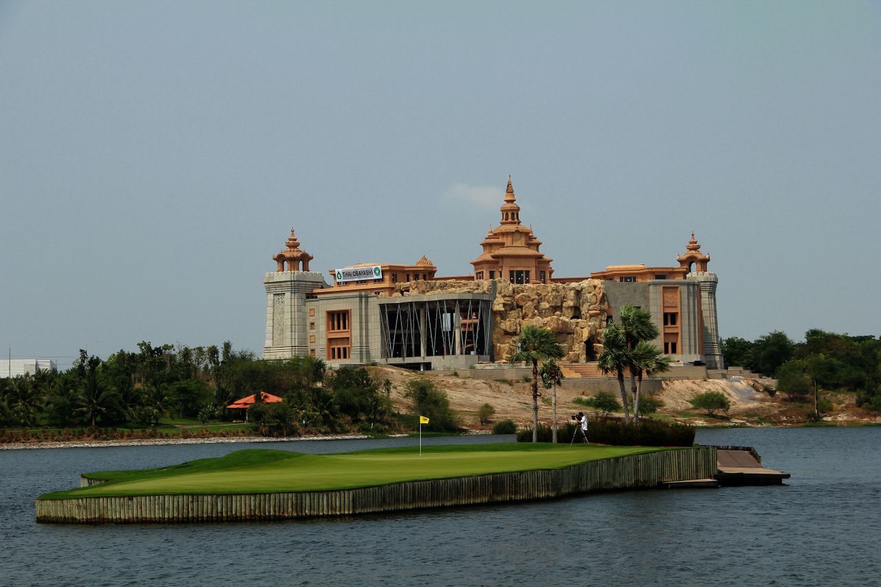 The 17th green at Amata Spring Country Club