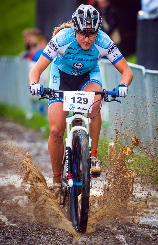 Kathrin Stirnemann racing in Solothurn, Switzerland