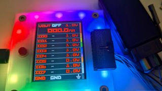 Voltage readings of a Raspberry Pi 2350 exhibiting this bug.