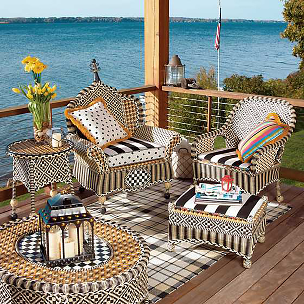 MacKenzie-Childs accent chair on sale