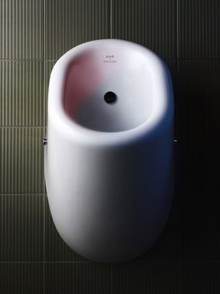 White urinal from Tom Dixon VitrA Liquid collection