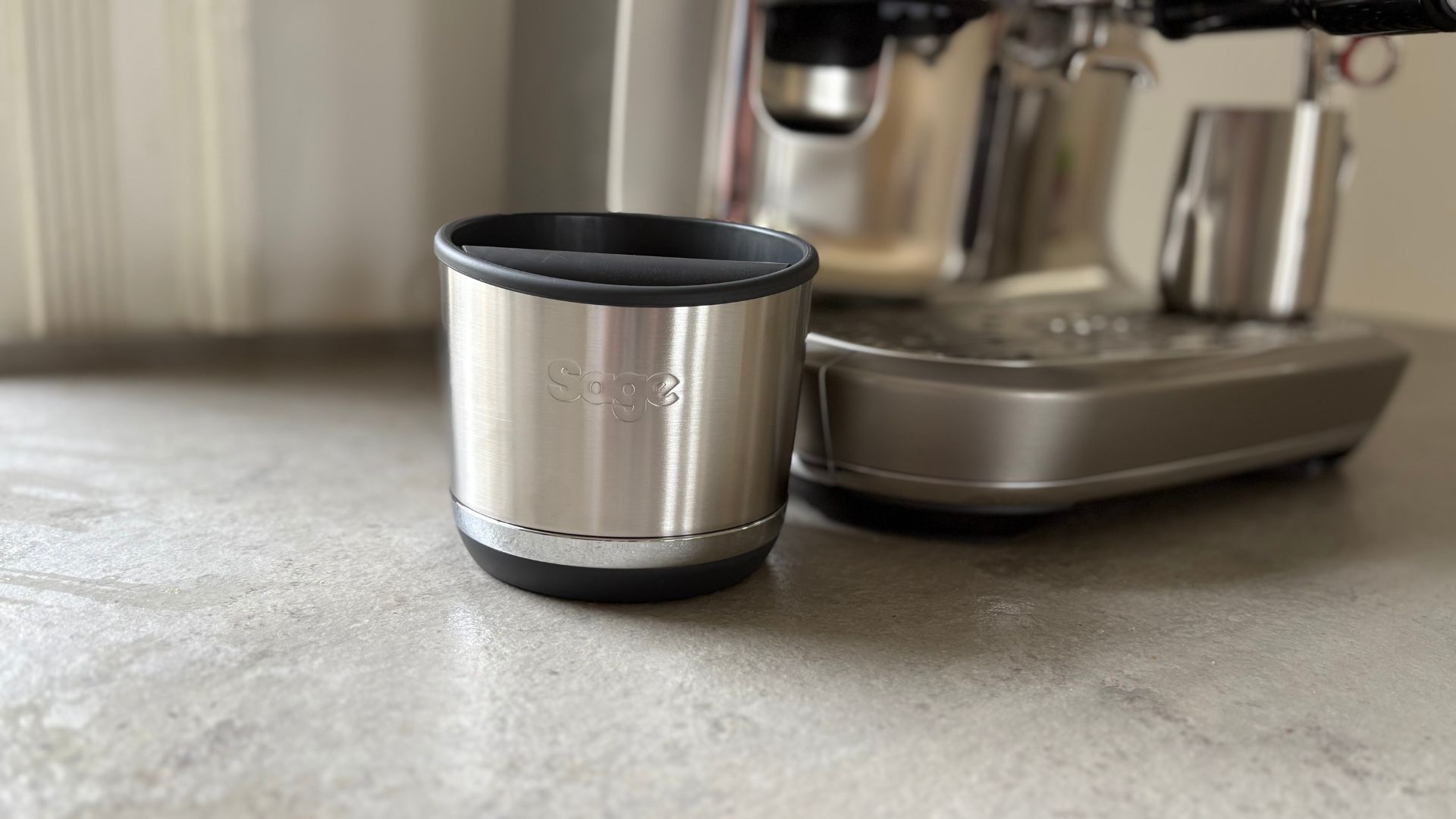 Sage Knock Box Coffee Accessory in Laura&#039;s home