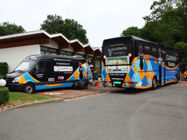 Not all of the team vehicles will head to the start. The team chef and mechanic truck generally go straight to the hotel for that night.