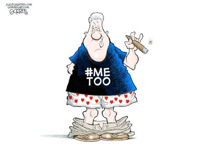 Political cartoon U.S. Bill Clinton sexual harassment Me Too