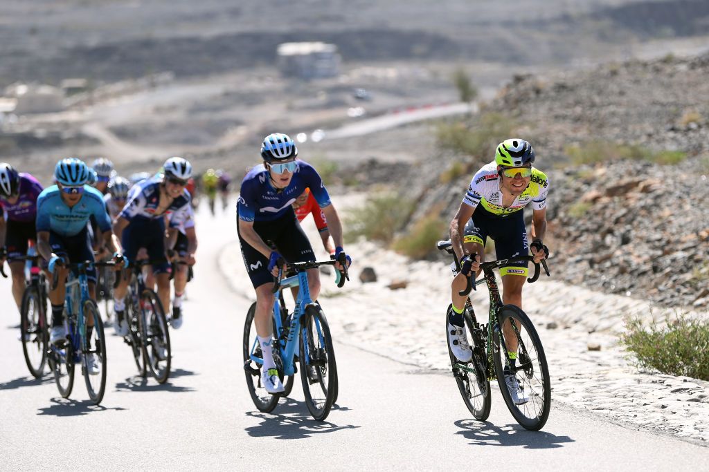 JABAL HATT OMAN FEBRUARY 13 Rein Taaramae of Estonia and Team IntermarcheCircusWanty attacks during the 12th Tour of Oman 2023 Stage 3 a 1518km stage from Al Khobar to Jabal Hatt 1000m TourofOman on February 13 2023 in Jabal Hatt Oman Photo by Alex BroadwayGetty Images