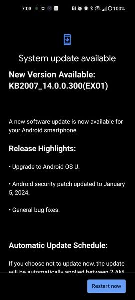 OnePlus 8T Android 14 update (on T-Mobile)