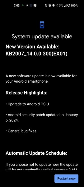OnePlus 8T Android 14 update (on T-Mobile)
