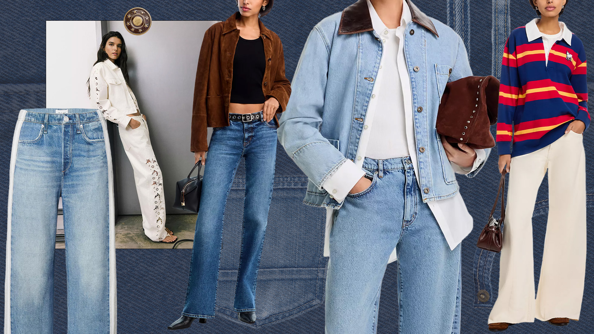 Collage Image of Spring Denim Trends From Bloomingdale's