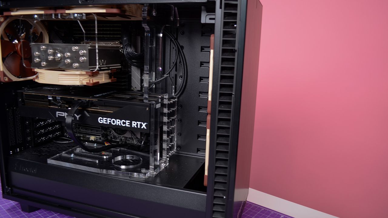 A Puget Systems workstation PC on a desk