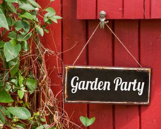 garden party sign