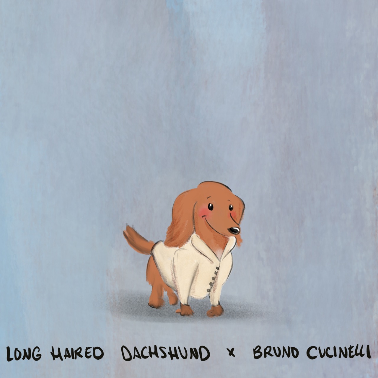 A series of twelve illustrated animals styled as luxury fashion designers: an Afghan hound in a slouchy blush Chlo&amp;eacute; coat; an Airedale Terrier in a navy Ralph Lauren sweater on a tartan blanket; a beagle carrying a classic Louis Vuitton handbag while wearing a monogrammed scarf; an English bulldog in a chunky cream Connolly jumper with green gloves beside it; a Birman cat in a pink Chanel jacket layered with pearls; a corgi standing proudly on an orange Herm&amp;egrave;s box with a silk scarf and pink Birkin-style bag; a long-haired dachshund in a soft cream Brunello Cucinelli cardigan; a Dalmatian posing in a dramatic Dior hat with a veil and a black umbrella; a fox red Labrador wearing a Burberry check headscarf; a poodle strutting in oversized Celine sunglasses and a gold medallion necklace; a Springer spaniel wrapped in an oversized green Barbour jacket beside wellington boots; and a Weimaraner in a sleek black Giorgio Armani turtleneck and dark sunglasses.