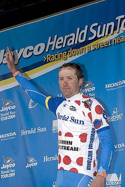 Tom Peterson (Garmin/Slipstream) has taken over the Herald Sun King of the Mountains Championship jersey.