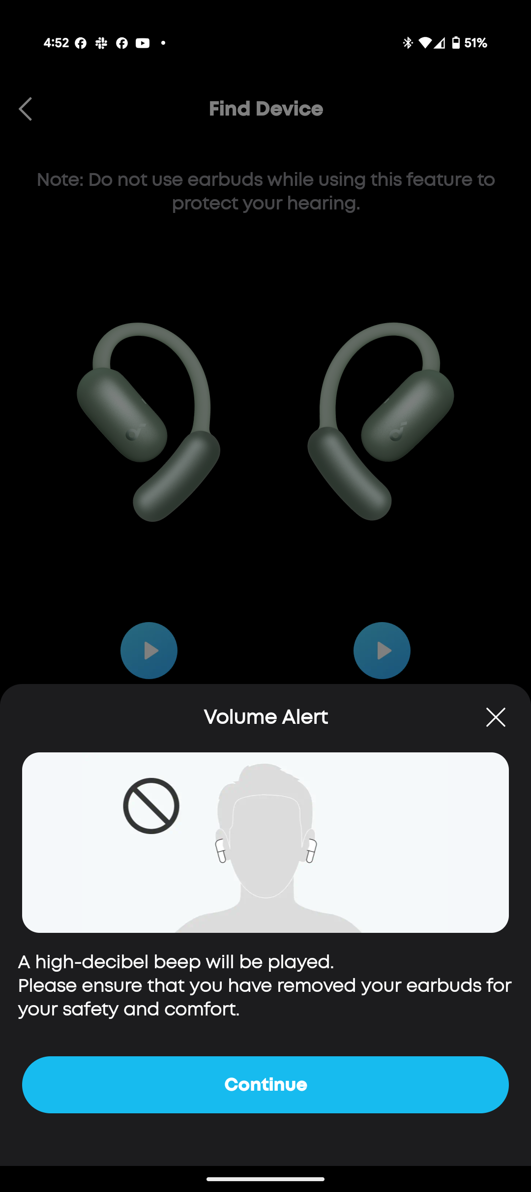 Soundcore AeroFit 2 app Find Device ring earbuds feature