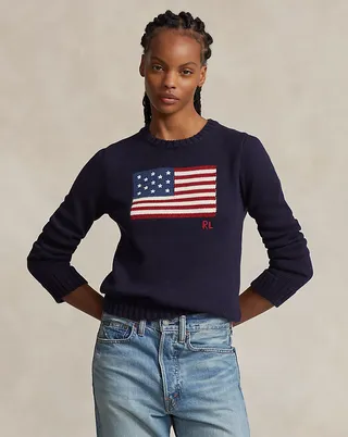 Ralph Lauren, Flag Cotton Crewneck Jumper