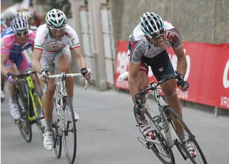Philippe Gilbert (Omega Pharma Lotto) goes on the attack.