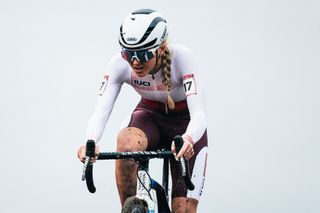 Cat Ferguson at the UCI cyclocross World Cup in Dublin