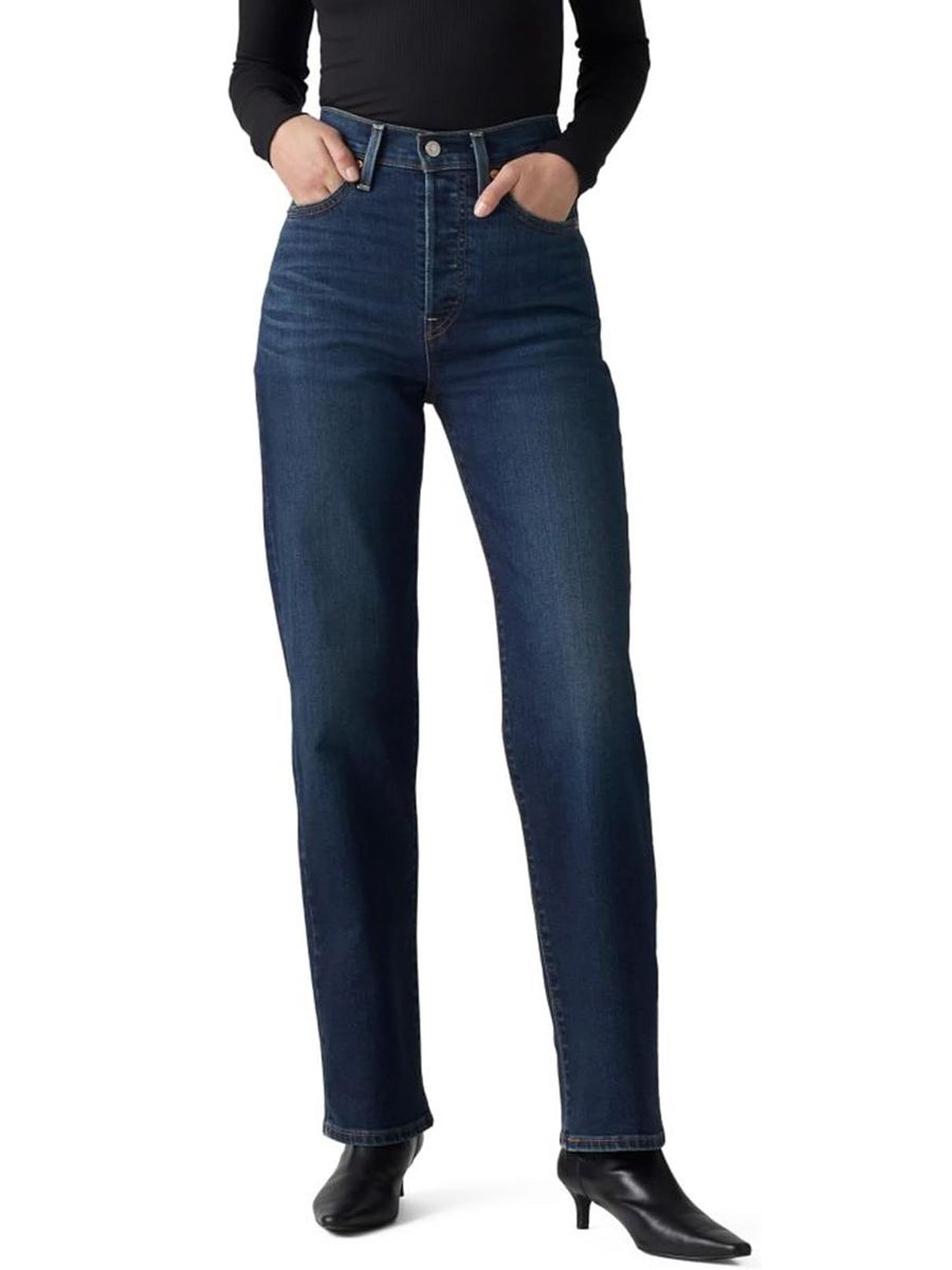 Levi's, Levi's Women's Ribcage Straight Full Length Jeans, Get Organized (stretch), 25, Standard
