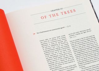 The use of the Foundry Wilson typeface provides the correct tone for the context of this classic book on British trees.
