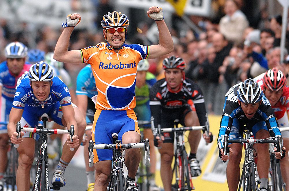 Oscar Freire (Rabobank) won the last Via Roma edition of Milan-Sanremo in 2007