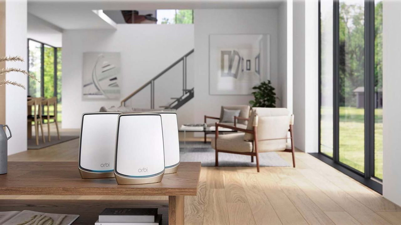 Orbi RBK863S router on desk