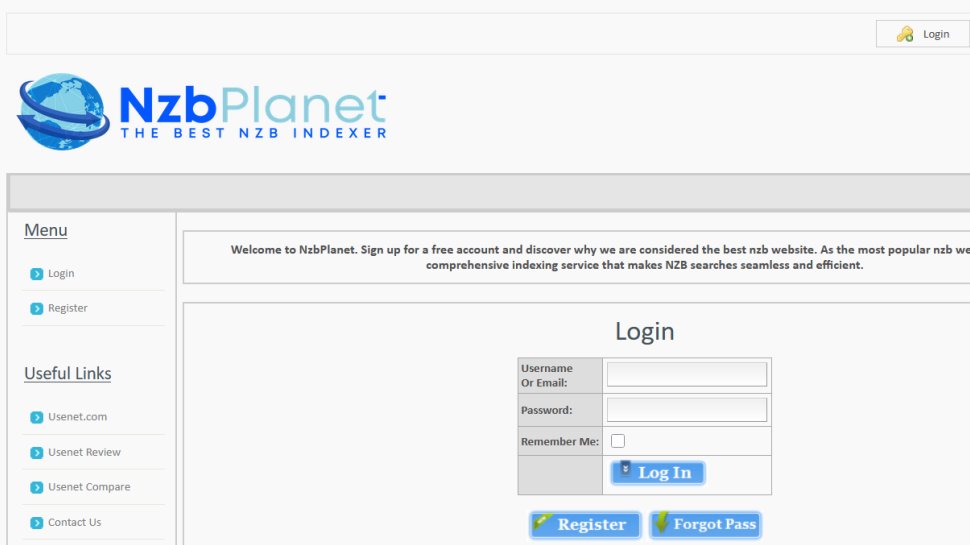 NzbPlanet website screenshot (August 2025).