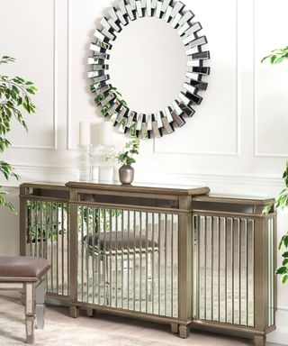 art deco mirrored radiator cover