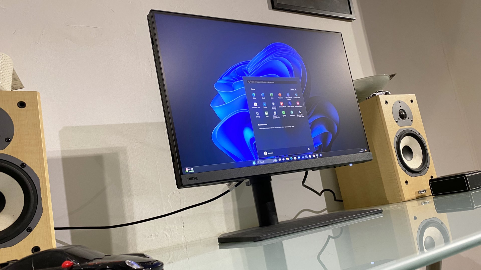 BenQ SW242Q photo editing monitor during our testing process