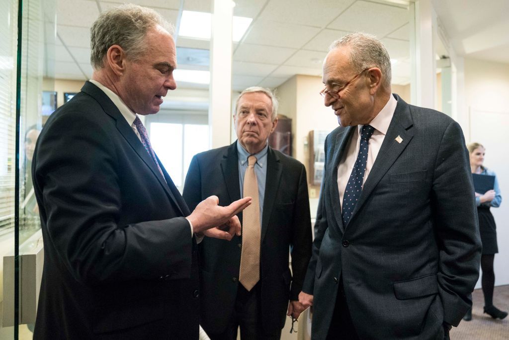 Sens. Tim Kaine, Dick Durbin, and Chuck Schumer