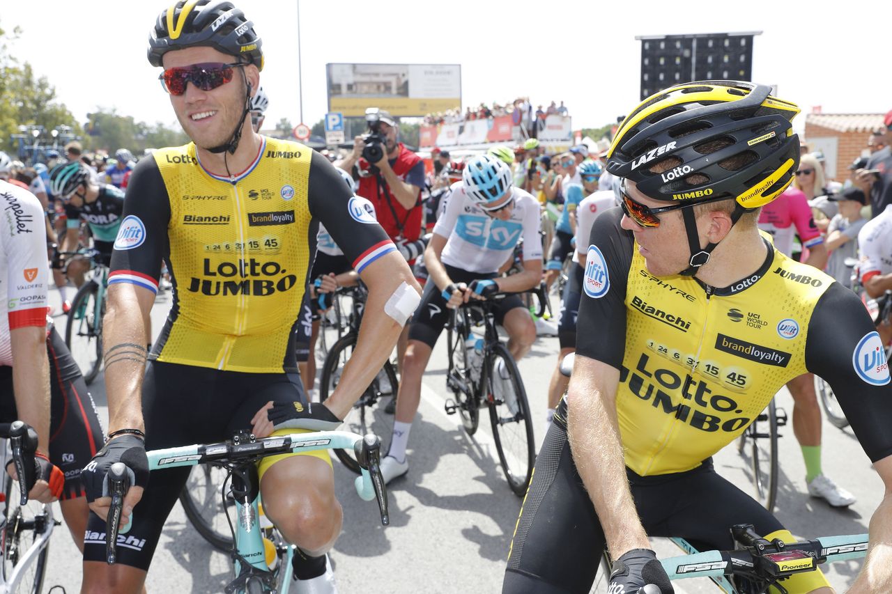 Lars Boom smiling after an eventful stage 2
