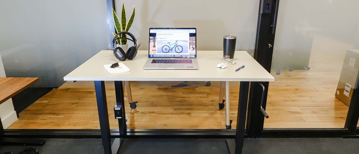 Ikea Trotten standing desk in office