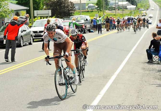 Hugo Houle (AG2R) attacks out of the third group