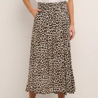 KAFFE Leopard Print Skirt