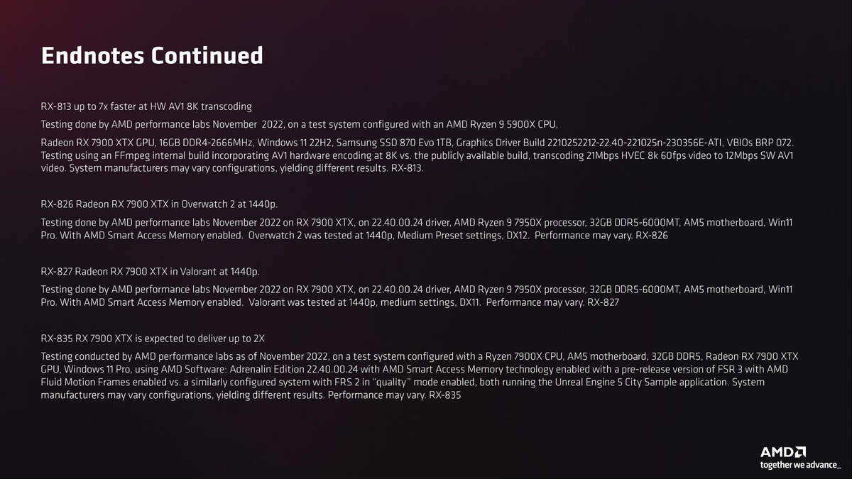 AMD RDNA 3 and Radeon RX 7900 XT / XTX Slide Deck