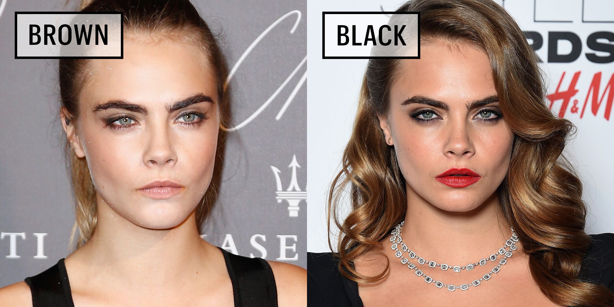 brown eyeliner vs black