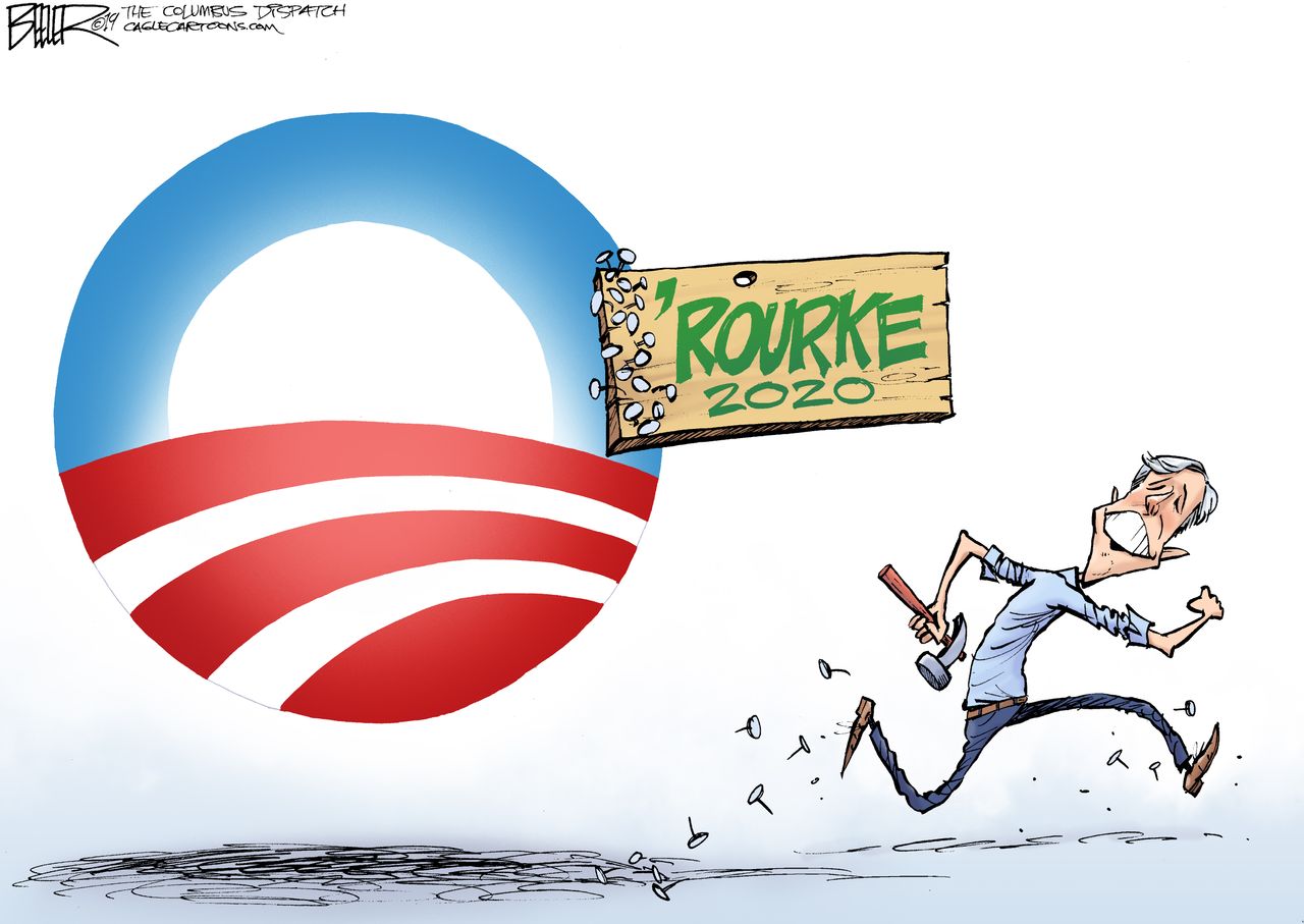 Political cartoon U.S. Beto&amp;amp;nbsp;Orourke&amp;amp;nbsp;Obama 2020