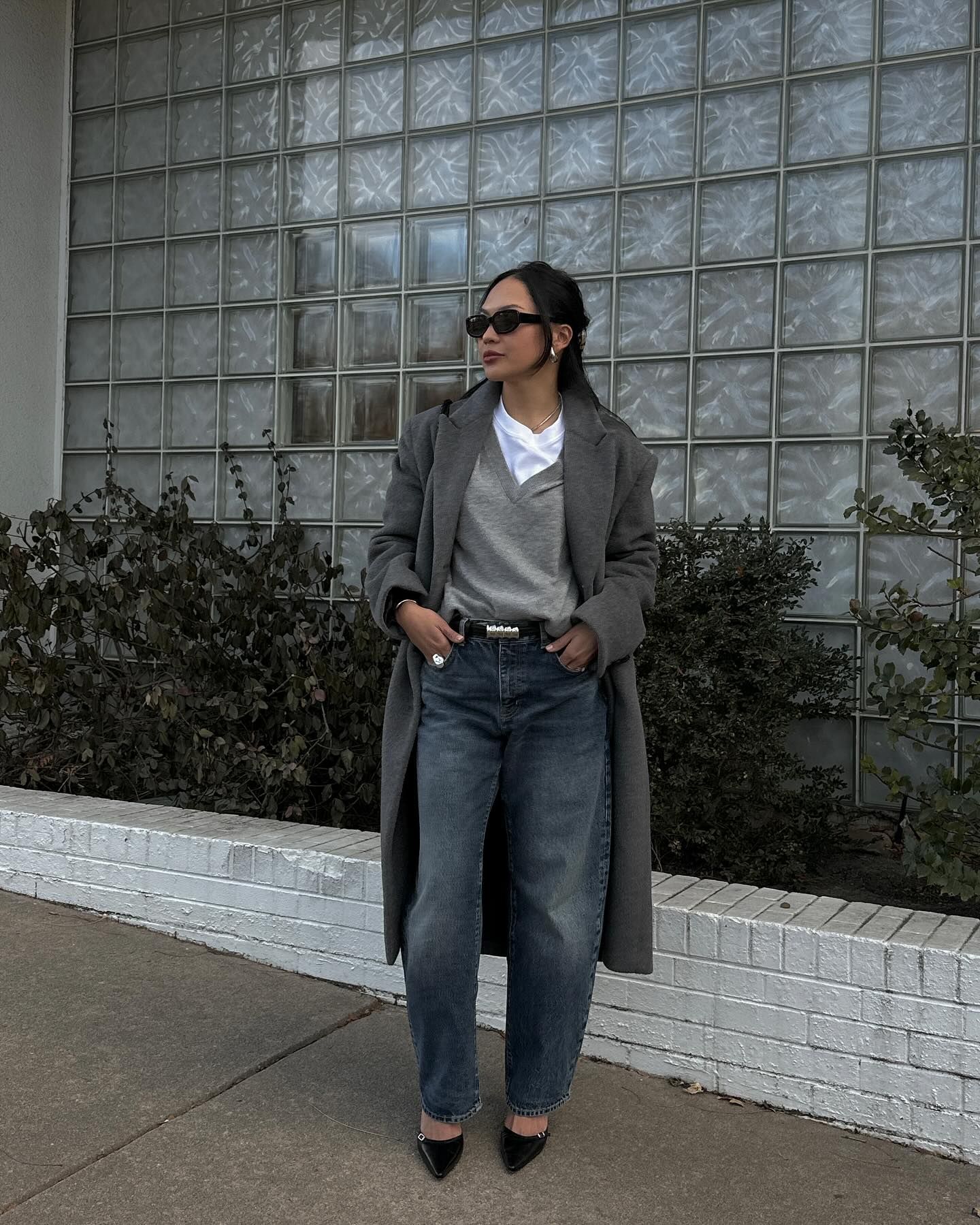 Barrel leg jeans outfits