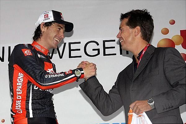 Gutierrez is congratulated on the podium