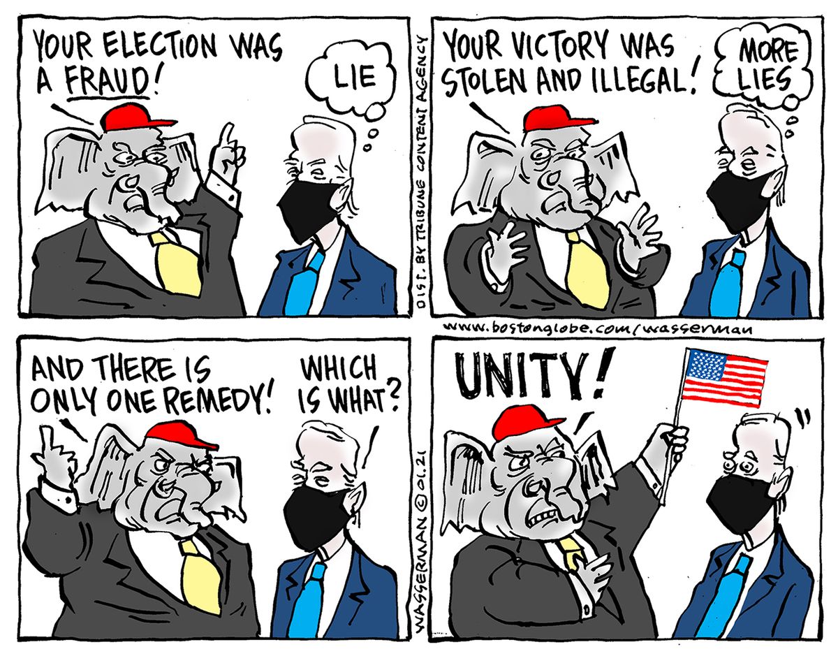 Political Cartoon U.S. democrats gop unity biden | The Week