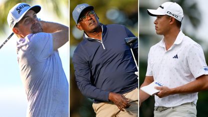 Keegan Bradley, Vijay Singh and Collin Morikawa all hit golf shots