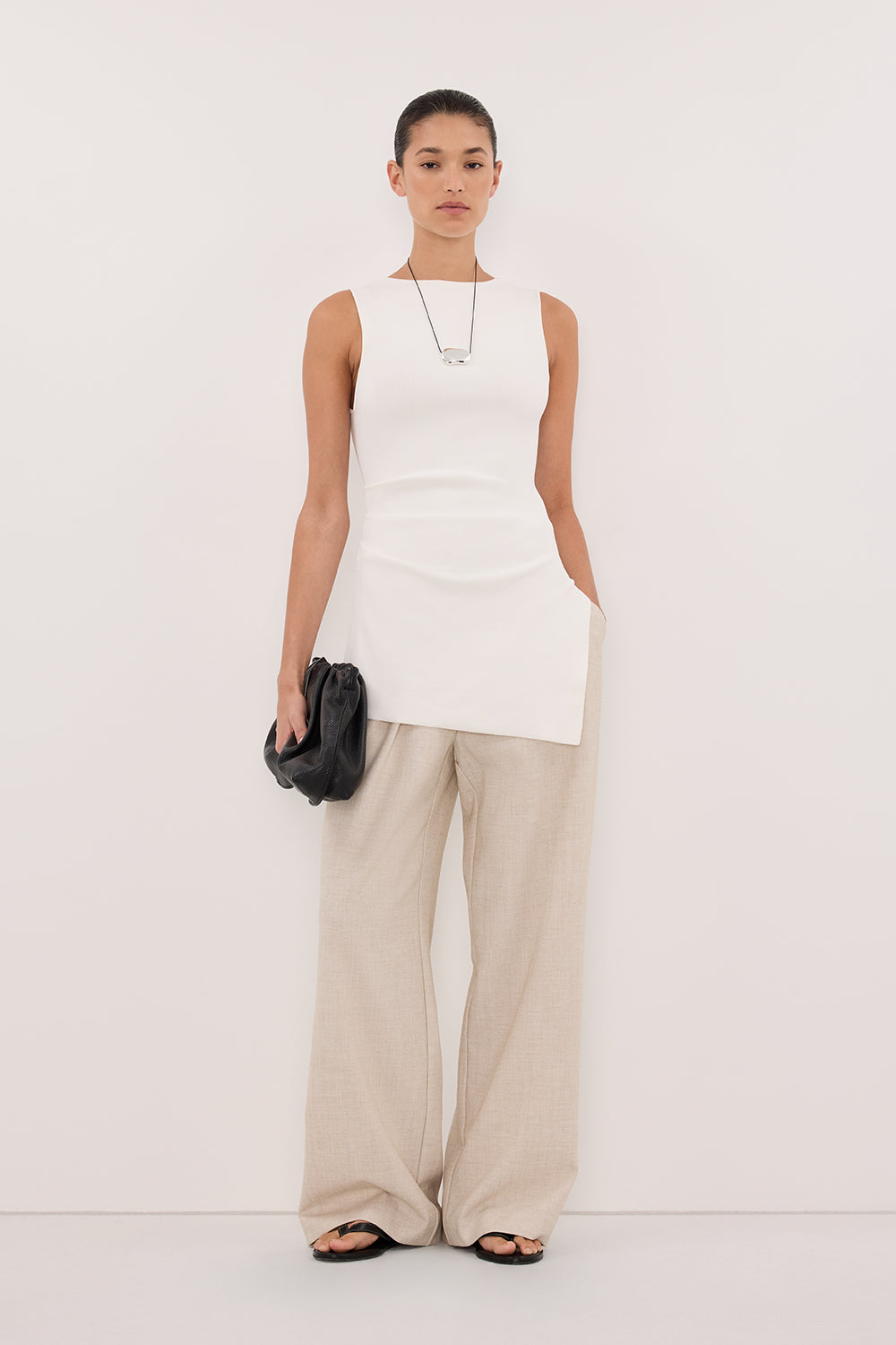 Cleo White Sleeveless Longline Knit Top&nbsp; - Xs / White